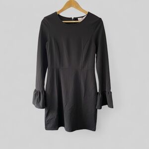 Charles Henry Dress Women’s Small Black Long Bell Sleeve Zipper Back Office